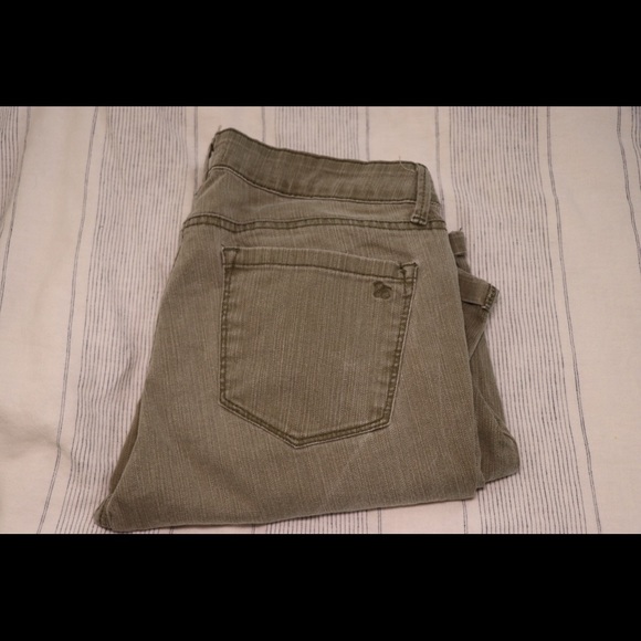 Sage Green Cropped Pant Jeans - Picture 2 of 3